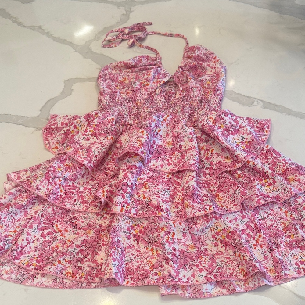 💕SHEIN Pink Floral Dress Sz S💕